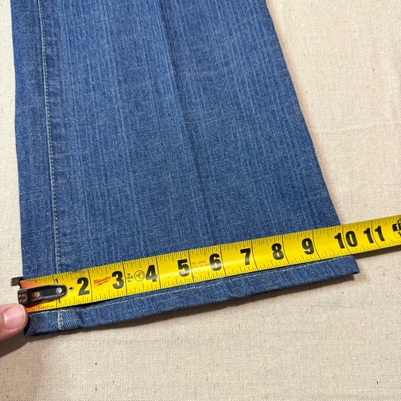 Seven 7 For All Mankind Women’s Size 12 Dojo Flare Blue Jeans Denim Bell Bottoms - Picture 7 of 7